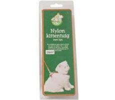 Nylon kittentuig met lijn zwart - afbeelding 2