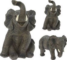olifant beeld 15cm cement, per stuk