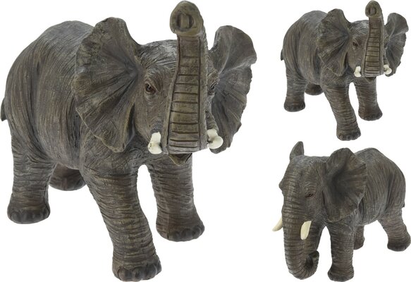 olifant beeld 25cm cement, per stuk