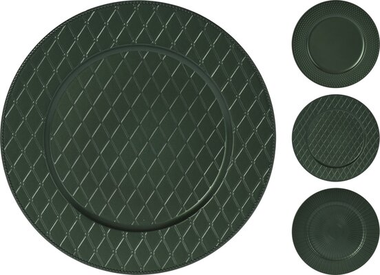 onderbord mat 33cm groen, per stuk