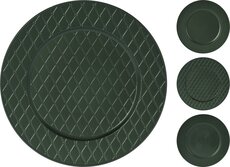 onderbord mat 33cm groen, per stuk