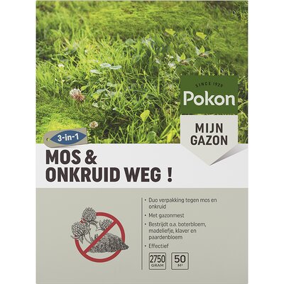 Onkruid en mos weg, Pokon, 50m2, 3in1