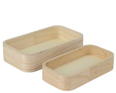 Opbergmand populier L 17 B 9 H 3cm naturel - afbeelding 1