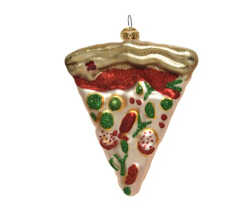 Ornament glas, Pizza, L 3,1`cm - afbeelding 1