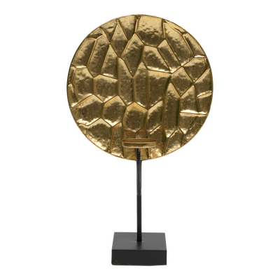Ornament croco metaal goud l29b12.5h49cm - afbeelding 1