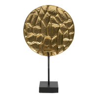 Ornament croco metaal goud l29b12.5h49cm - afbeelding 1