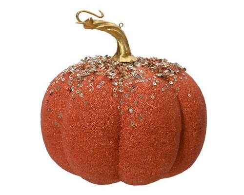 Ornament foam, pompoen, H 12 cm