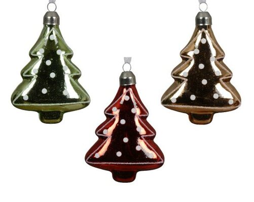 Ornament glas, Boom, W 3,5 cm, per stuk