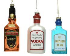 Ornament glas, Fles, L 3,2 cm, per stuk - afbeelding 3