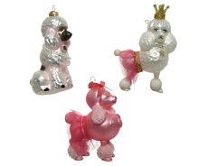 Ornament glas, Hond, H 13 cm, per stuk - afbeelding 2
