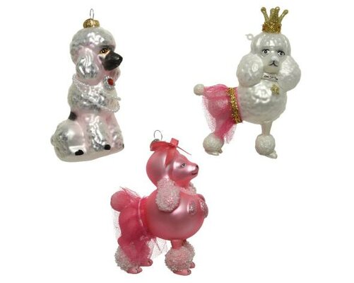 Ornament glas, Hond, H 13 cm, per stuk - afbeelding 1