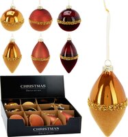 ornament glas, per stuk