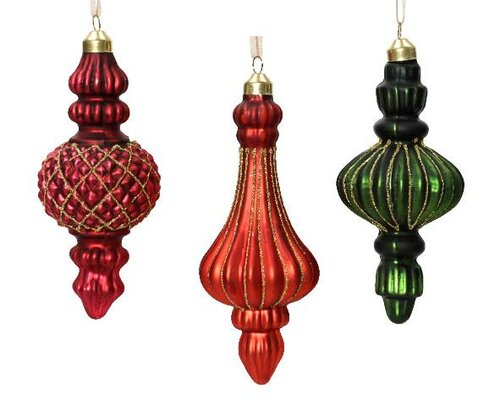 Ornament glas, W 6 cm, per stuk