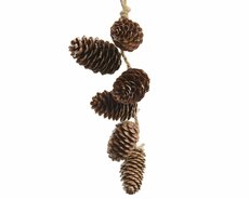 Ornament naturel dennenappels L 20cm bruin - afbeelding 3