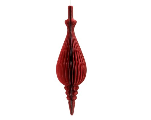 Ornament papier, D 80 cm, H 22 cm rood