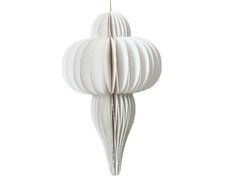 Ornament papier, H 40 cm, Wit