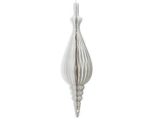Ornament papier, H 80 cm, Wit