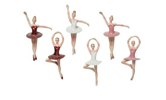 Ornament kunststof ballerina L 8 B 4 H 13cm