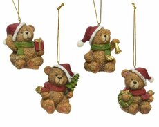 Ornament polyester L 6 B 5 H 4cm kerstbeer bruin - afbeelding 3
