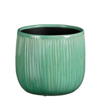 Pablo pot rond turkoois ribble - H19 x Ø21 cm