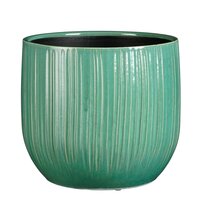 Pablo pot rond turkoois ribble - H25 x Ø29 cm