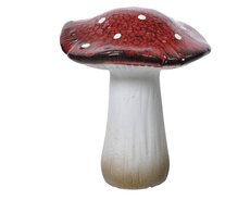 Paddenstoel terracotta, rood/kleur(en), L 10,4 cm x B 10,7 cm x H 12,3 cm