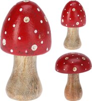 paddestoel 10cm rood, per stuk - afbeelding 2