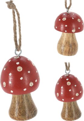 paddestoel hangdeco, per stuk