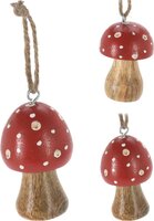 paddestoel hangdeco, per stuk
