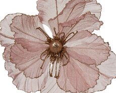 Papaver op clip polyester, assortie, Ø 27 cm x H 10 cm, keuze uit 1 stuks - afbeelding 3