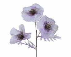 Papaver op steel, H 76 cm - afbeelding 2