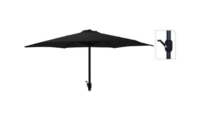 parasol dia 270cm, zwart - afbeelding 1