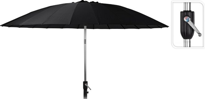 parasol shanghai 270cm, zwart