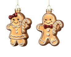 Peperkoek glas matt, bruin/kleur(en), L 8 cm x B 2,3 cm x H 11,3 cm, keuze uit 1 stuks