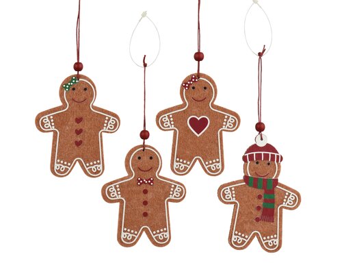 Peperkoek vilt red heart, bruin/kleur(en), L 0,5 cm x B 8 cm x H 10 cm, keuze uit 1 stuks
