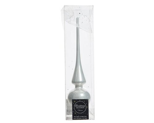 Piek glas D 6 H 26cm glans Winterwit - afbeelding 1