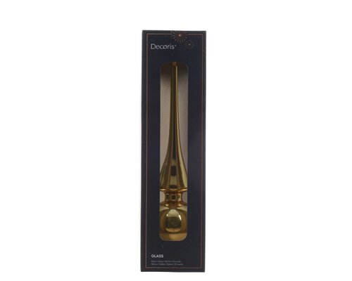 Piek glas shiny, licht goud, Ø 6 cm x H 26 cm