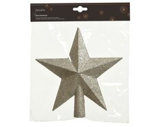 Piek kunststof, glitter, H 19 cm, Parel - afbeelding 2