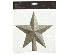 Piek kunststof, glitter, H 19 cm, Parel - afbeelding 1