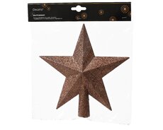 Piek kunststof, glitter, H 19 cm, Espresso - afbeelding 4