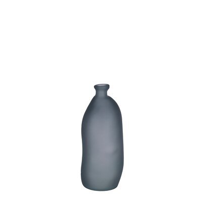 Pinto vaas recycled glas grijs - H35 x Ø13 cm