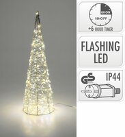 piramide 40 cm 200 led taupe - afbeelding 2