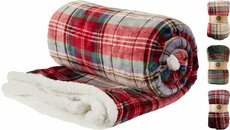 plaid 200 x 150 cm ruit kleur - afbeelding 2