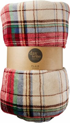 plaid 200 x 150 cm ruit kleur - afbeelding 1