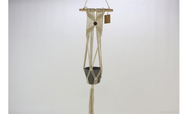 Planter 1 hang macrame l20h85cm grs