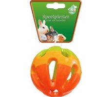 Plastic knaagdier bal+bel 7.5cm - afbeelding 1