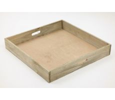 Plateau, hout, l 39 cm, b 39 cm, h 6 cm - afbeelding 2