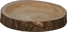 plateau hout met schors 30cm