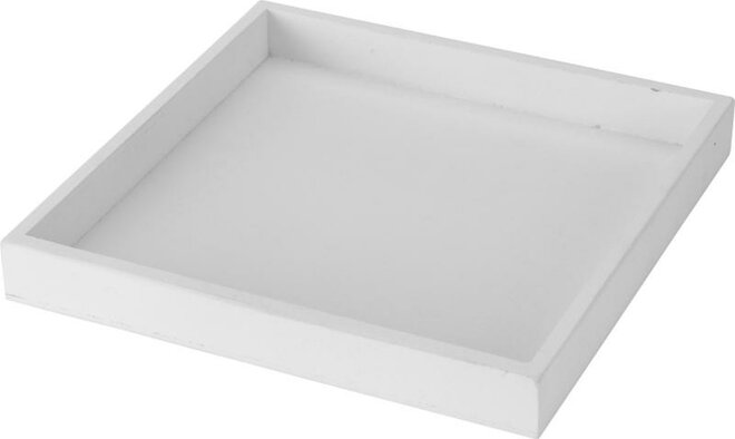 plateau vierkant, 25x25cm, wit