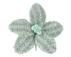 Poinsettia kunstbont, D 18 cm, salie groen